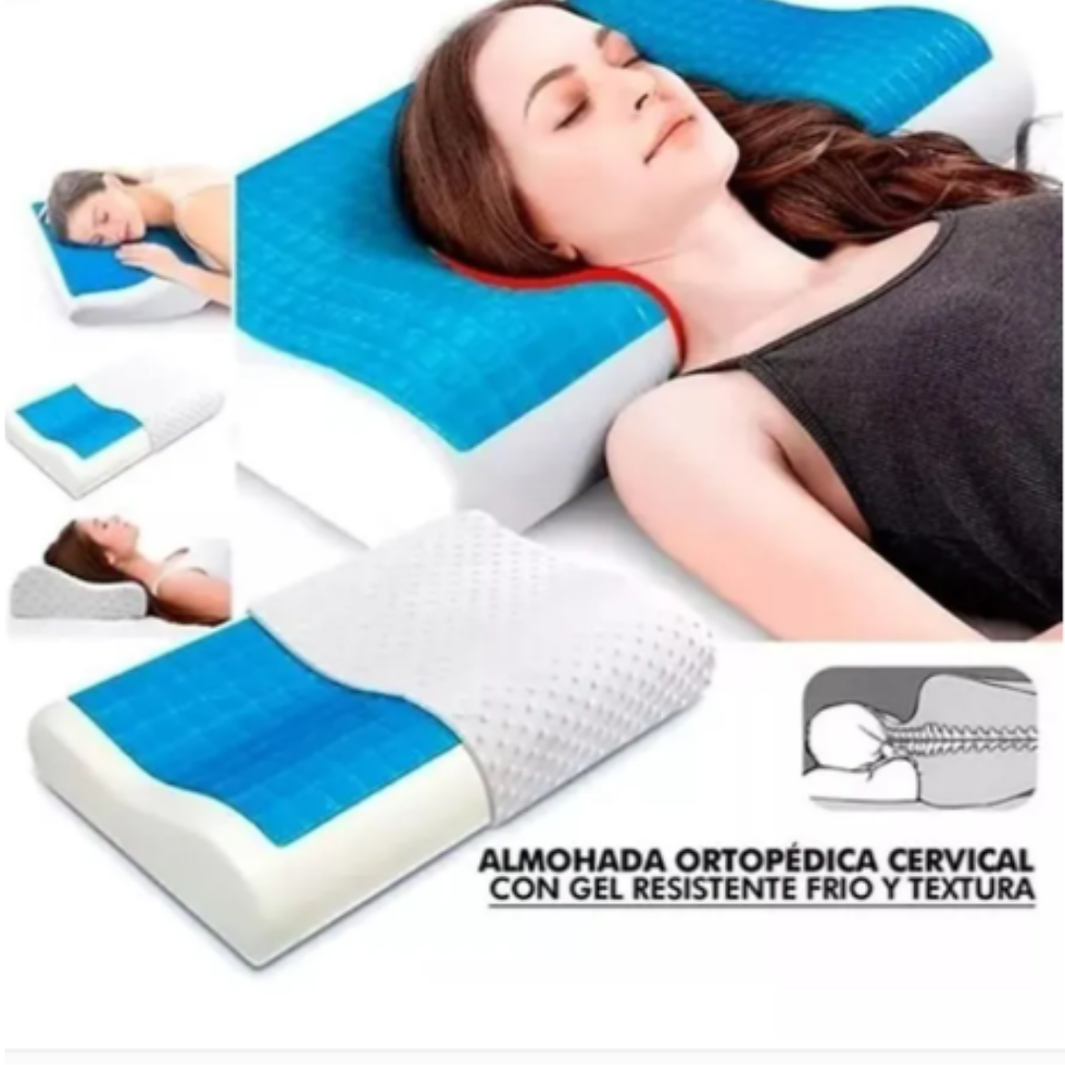 Thumbnail: Almohada De Gel Ortopédica, Pillow Refrescante refrigeración de Gel Premium