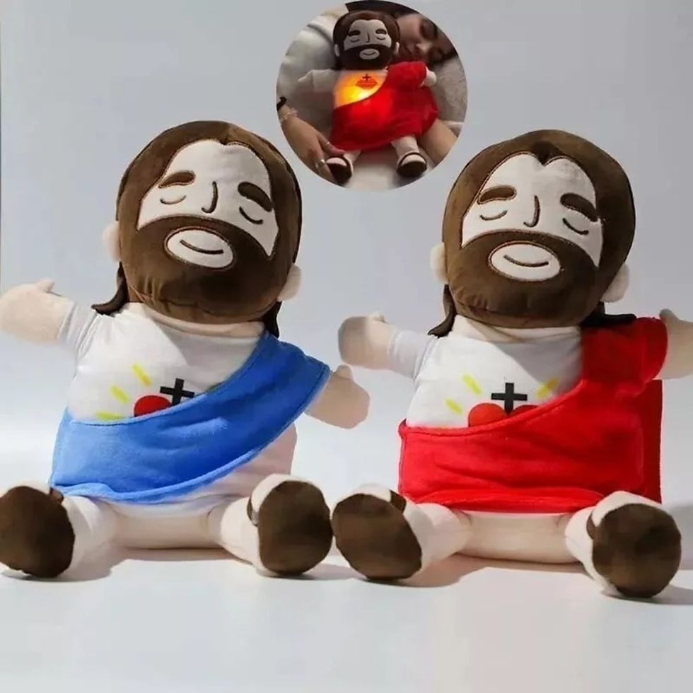 Miniatura: Peluche de Jesus con luz y Respiracion para dormir