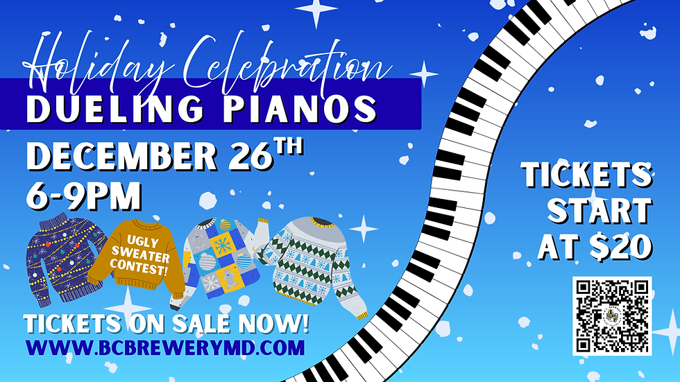 Pints & Pianos with a Holiday Twist!
