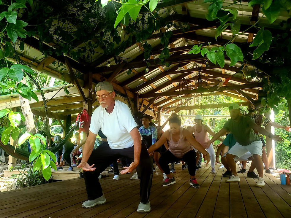 Qi gong en el domo