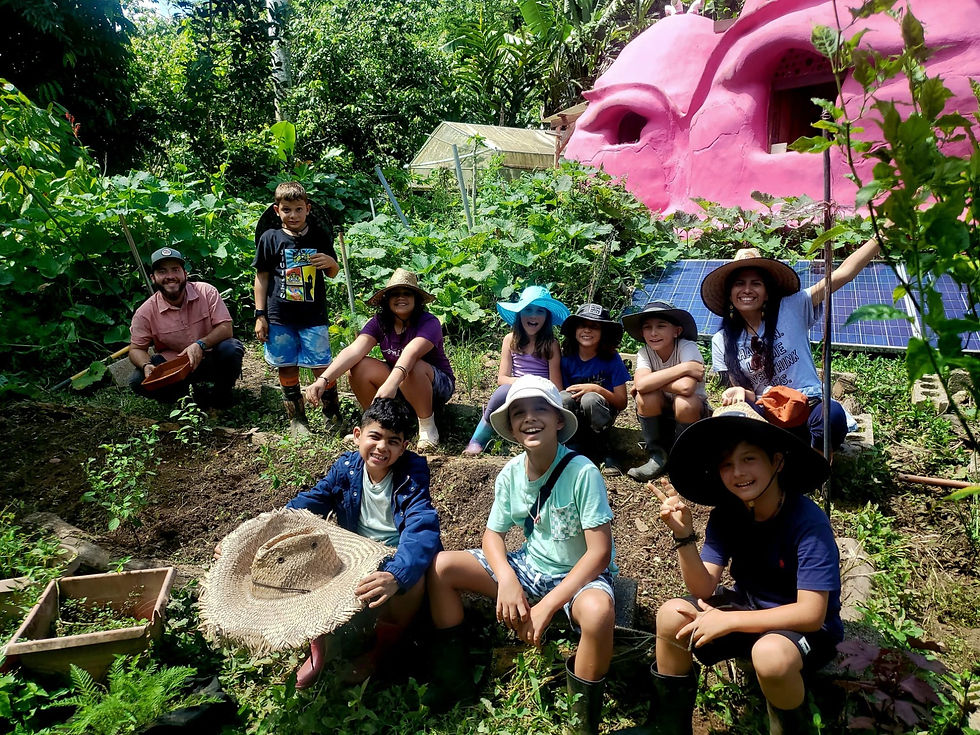 Grupo en la finca