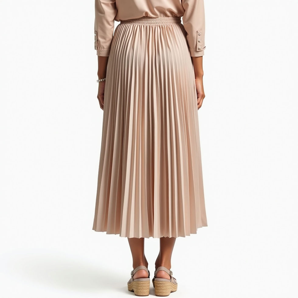 Pleated Midi Skirt