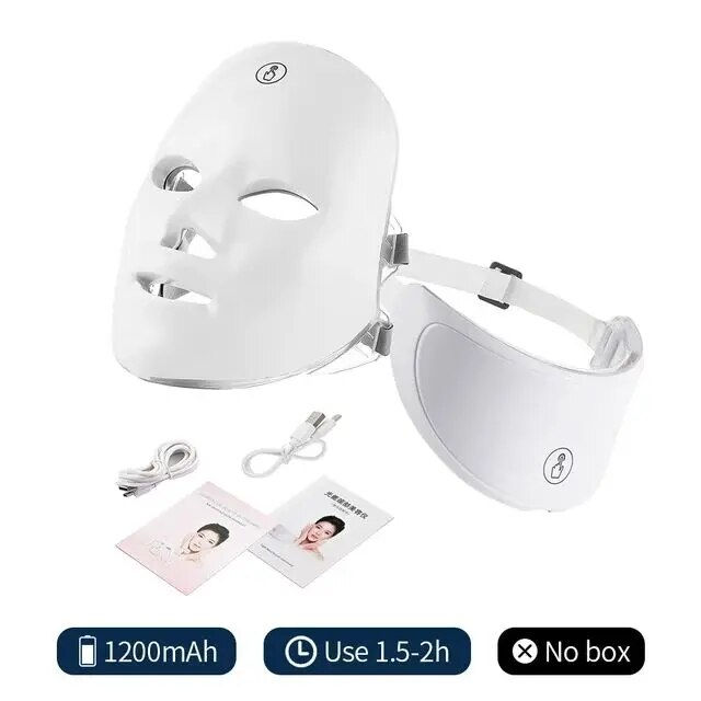 Thumbnail: 7-Colour LED Facial & Neck Light Therapy Mask