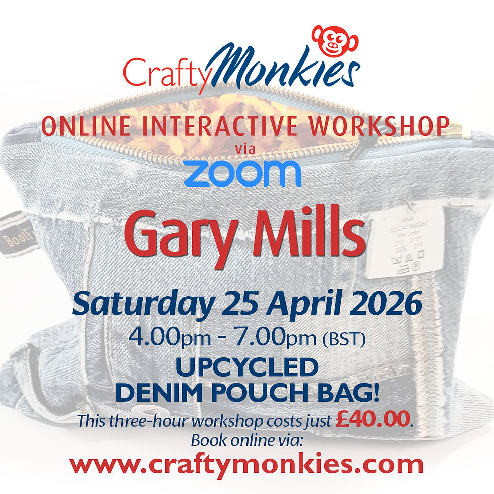 Saturday 25 April 2026 Online Workshop - Pocket to Pouch: Upcycled Denim Bag!