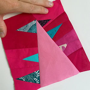 Graphic promoting the CraftyMonkies Online Interactive Workshop with Nicholas Ball: Triangles!