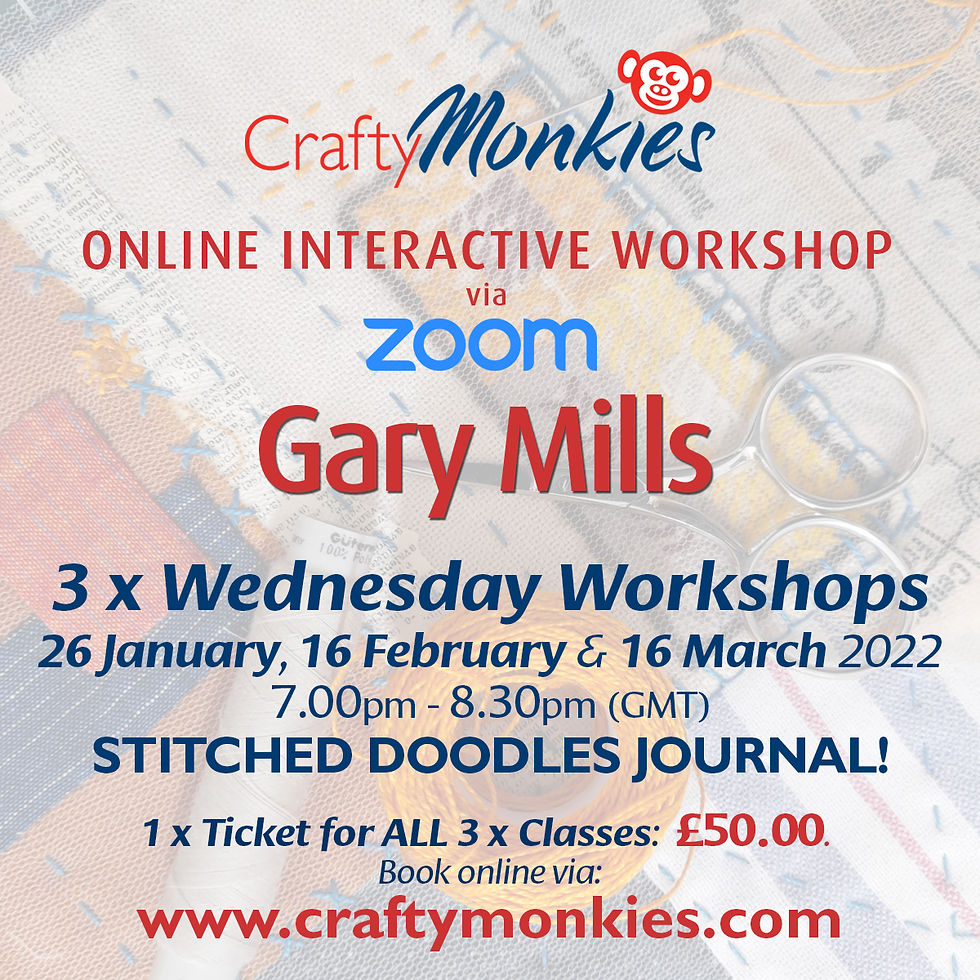 Wednesday 16 March 2022: Online Workshops (Stitched Doodles Journal)