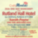 Friday 25 September 2026: 1-Day Event (Rutland Hall Hotel)