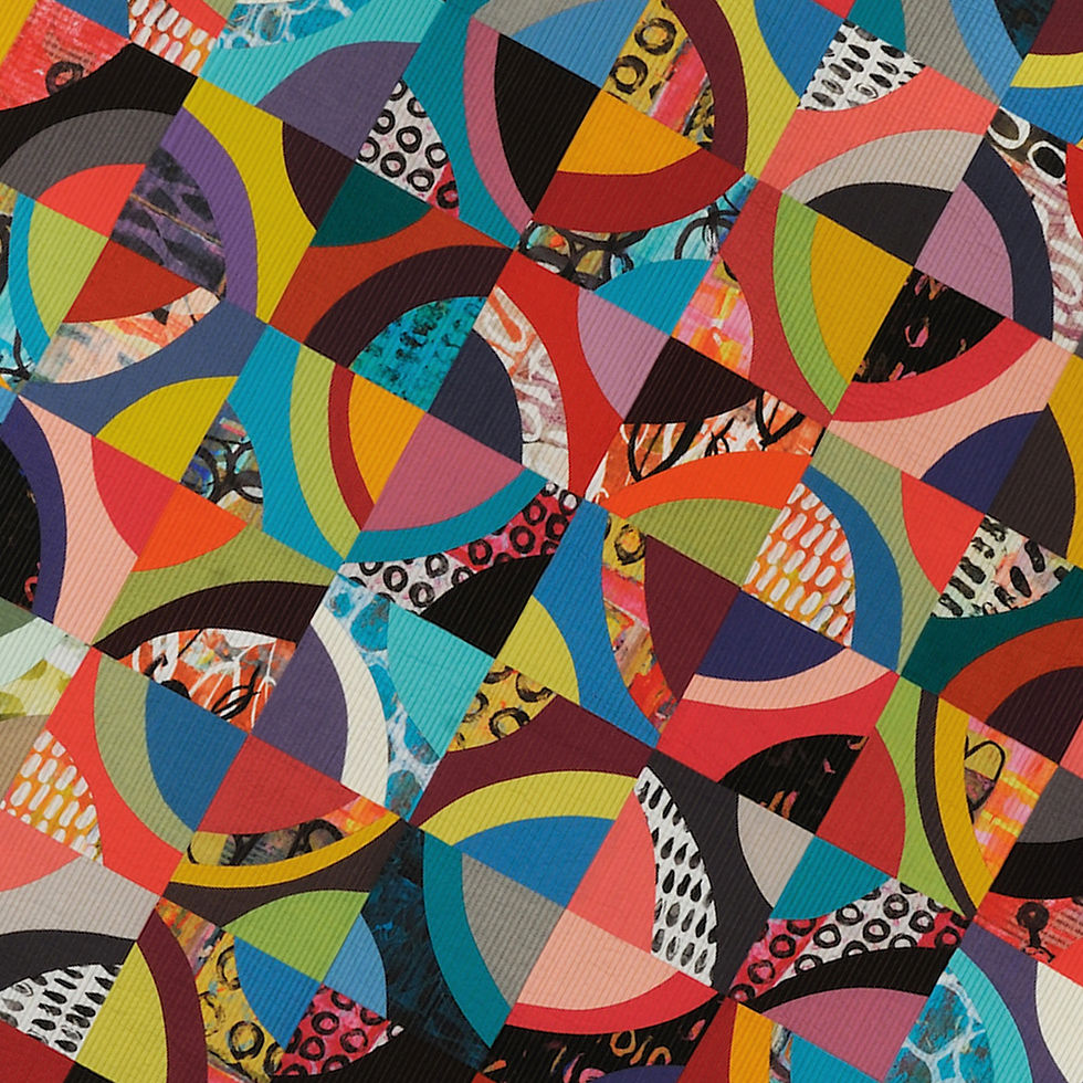 Thumbnail: Detail pic from Cindy Grisdela's Go Wild with Prints & Solids video workshop