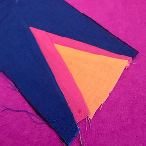 Graphic promoting the CraftyMonkies Online Interactive Workshop with Nicholas Ball: Triangles!