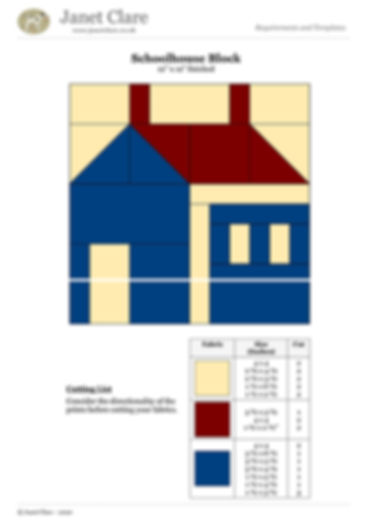 FREE Template: Janet Clare - School House Block