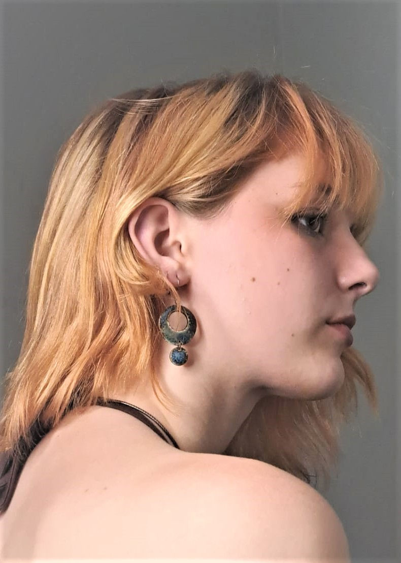 Dangle and Drop Boho Ceramic Statement Earrings