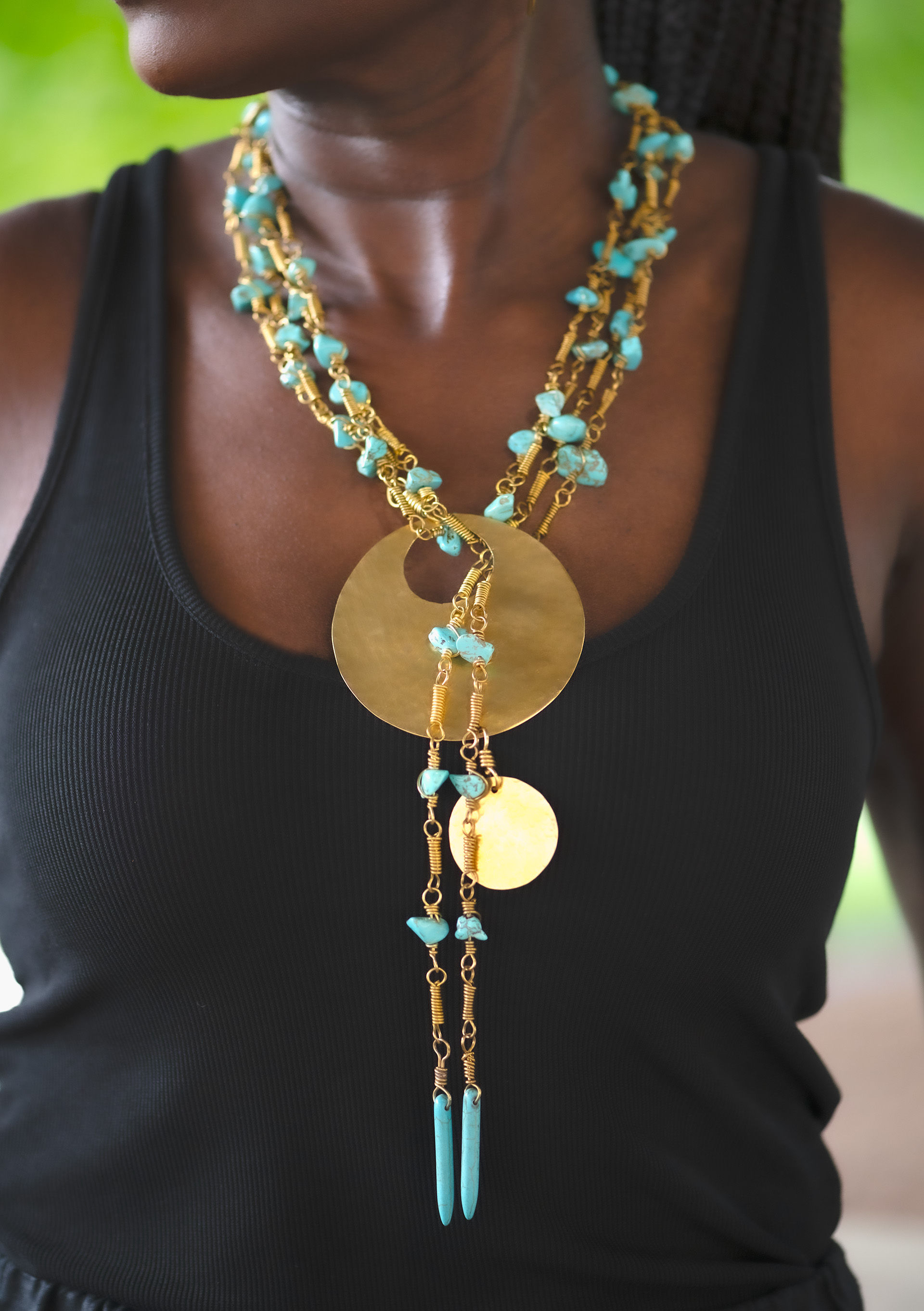TURQUOISE CHARM NECKLACE