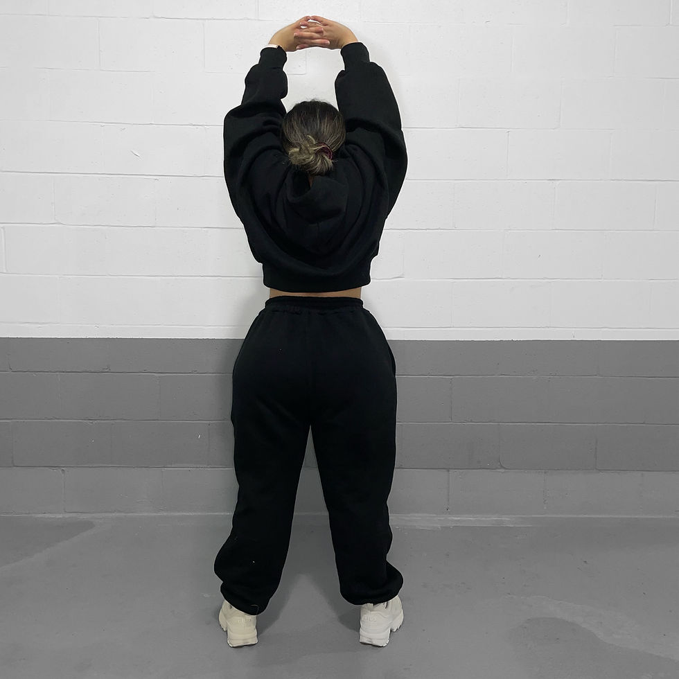 Thumbnail: Black Cozy Bunny Sweatsuit Top