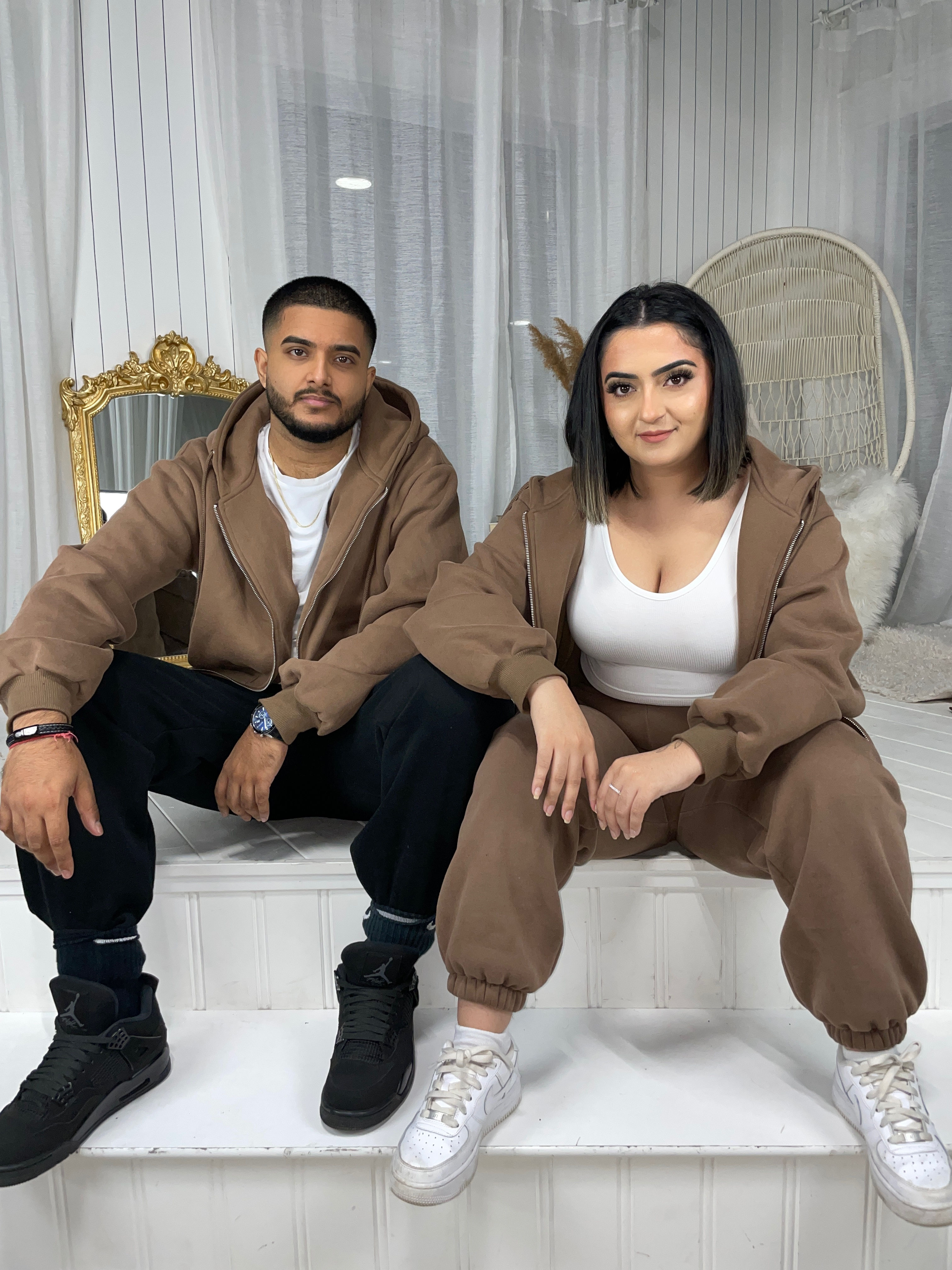 Walnut Cozy Bunny Unisex Zip Hoodie