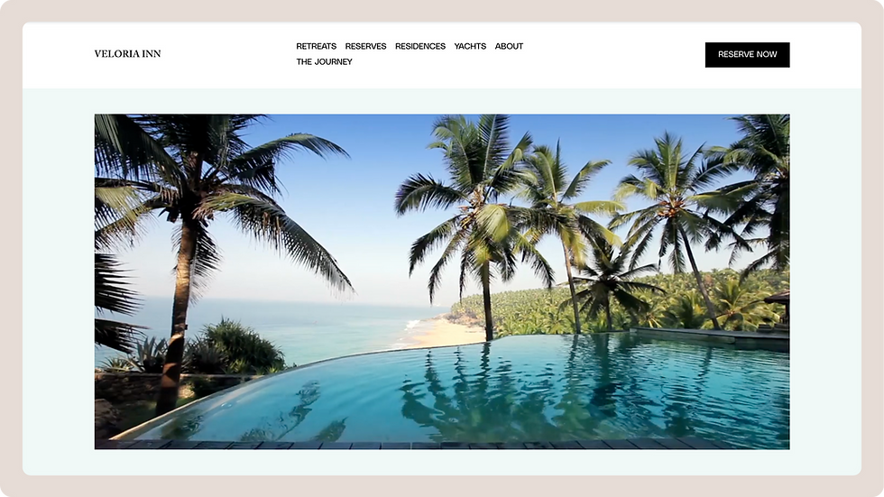 Hotel Template, wix studio template, Home page