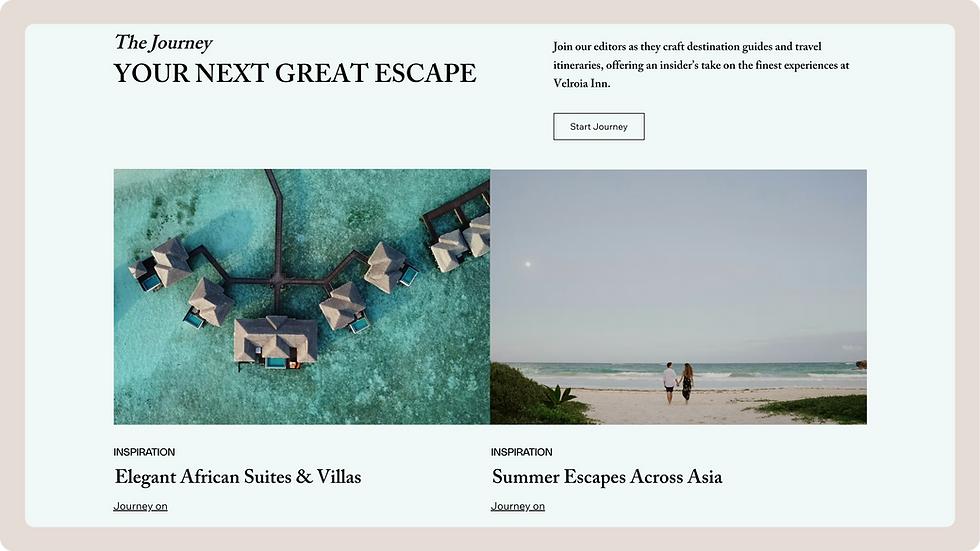 Hotel Template, wix studio template, About page