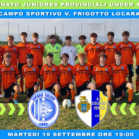 #junioreslocaraCAMPIONATO JUNIORES PROVINCIALI UNDER 19 GIR.C 2023-20241^ giornata (19.09.23)Locara Calcio vs Cologna VenetaForza Locara!