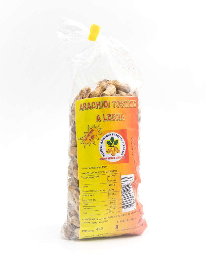 Paggetti - arašidi v lupini praženi na lesu 420g