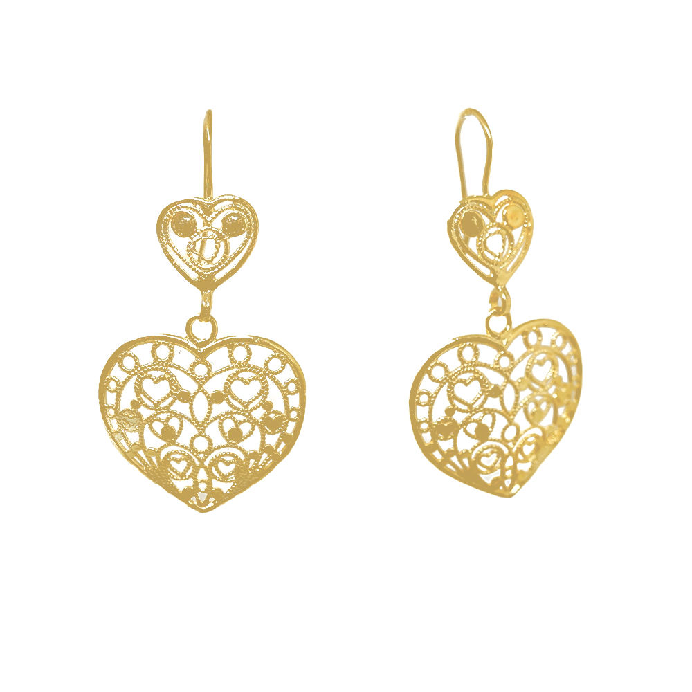 Brincos CORAÇÕES Filigrana