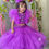 Thumbnail: BRIGHT PURPLE HAND EMBROIDERY TOP AND SKIRT