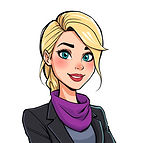blonde professional headshot woman cartoon .jpg