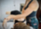 Emily Serio performing Rolfing