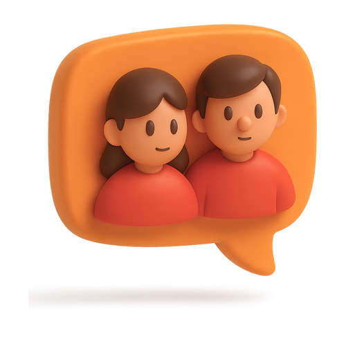 Conversa entre duas pessoas