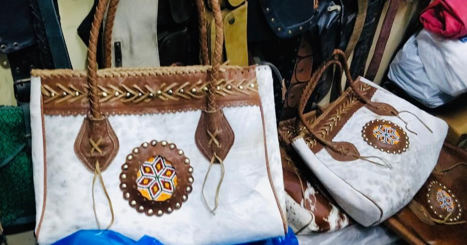 Thumbnail: Banjara fuur cow skin bags leather pure