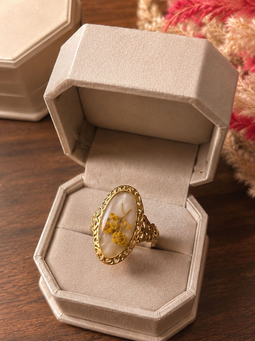 Miniature : Bague florale or