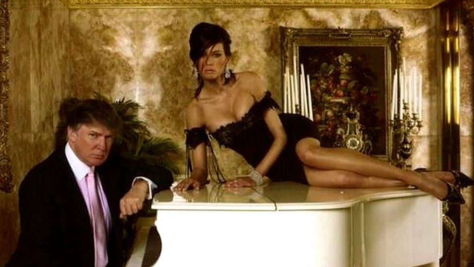 Trump with Melania in the good old days when he paid by the hour