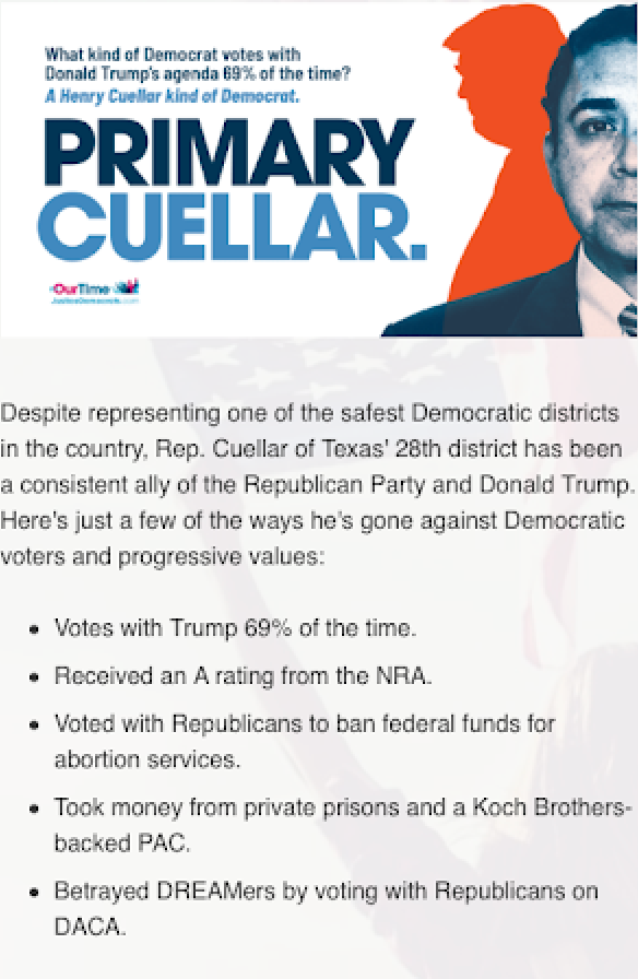 Cuellar has the worst voting record of any Democrat in the House— and is probably going to prison for taking bribes