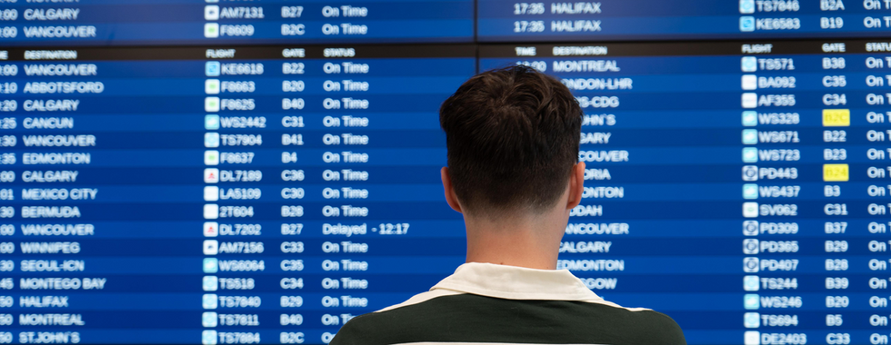 tableau des vols départ aéroport Montréal YUL