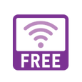 Icon of wifi symbol with word FREE below it