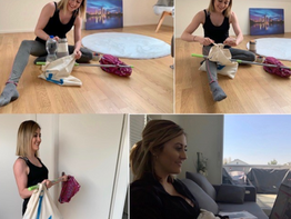 Teresa between working at home and recording videos