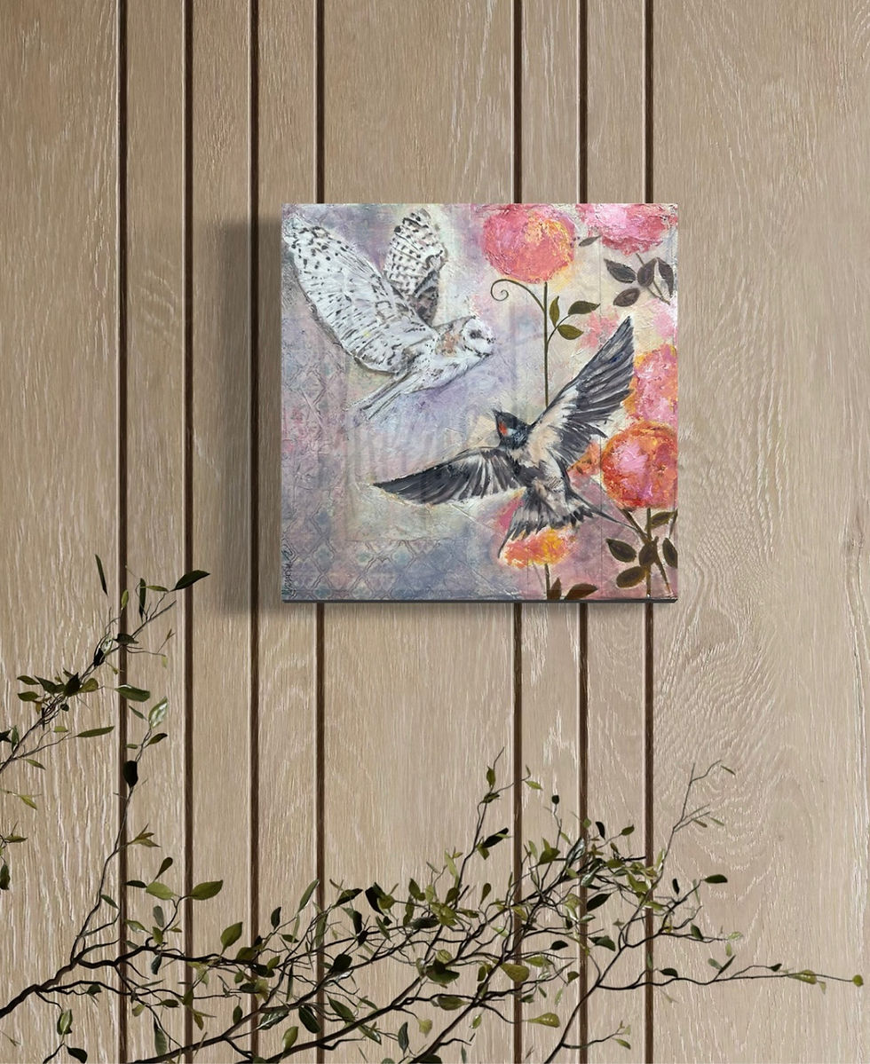 Thumbnail: Wisdom flight / 9x9x2”/Original Painting 