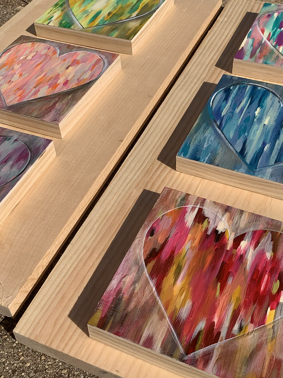 Thumbnail: Love in Paris 6x6” original painting./ By Margarita Warner