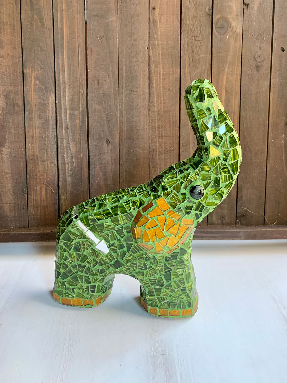 Thumbnail:  Silver Elephant Statue  Nicho Art /12" x 12"x 2"
