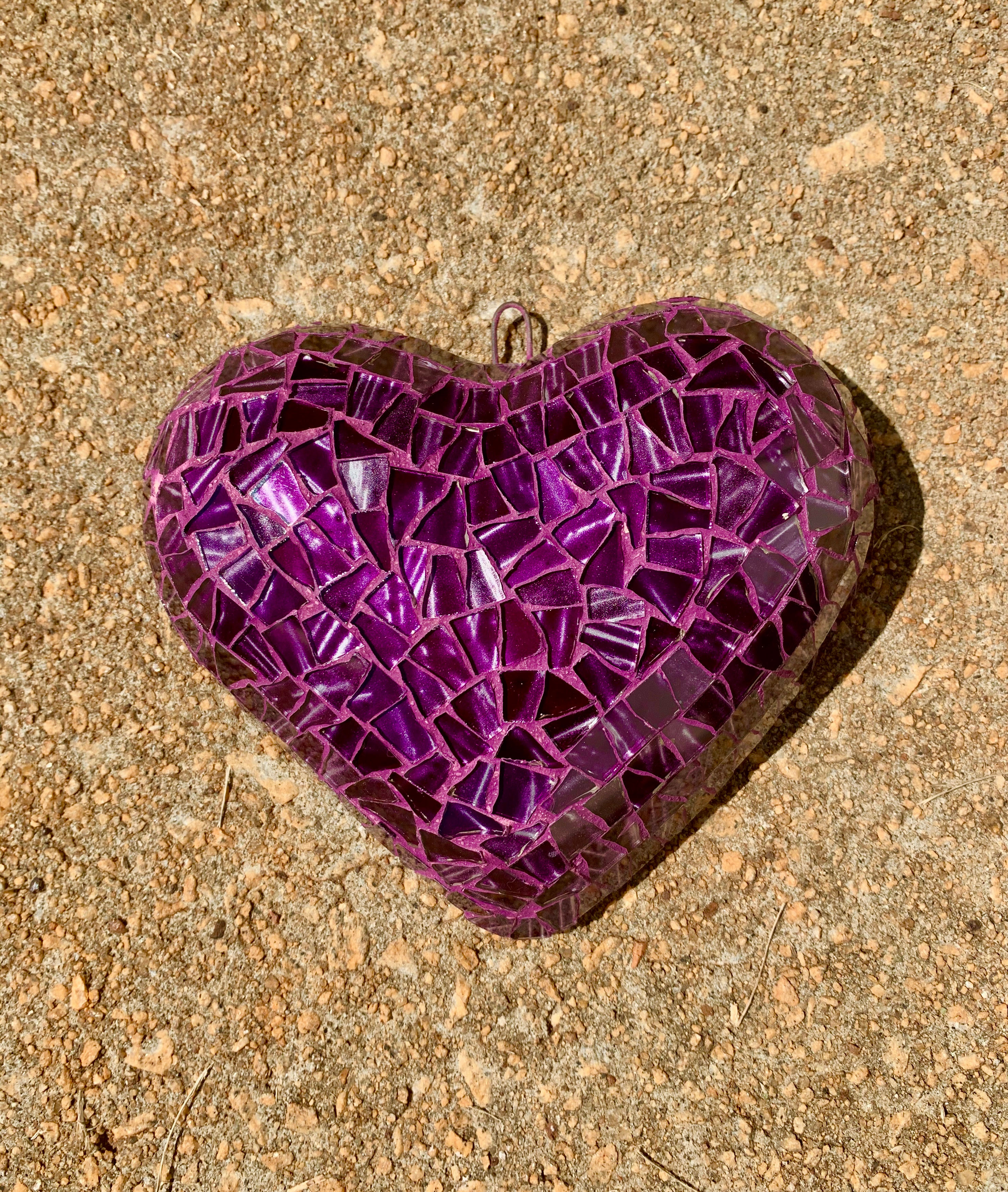Purpple Rain Mosaic Heart