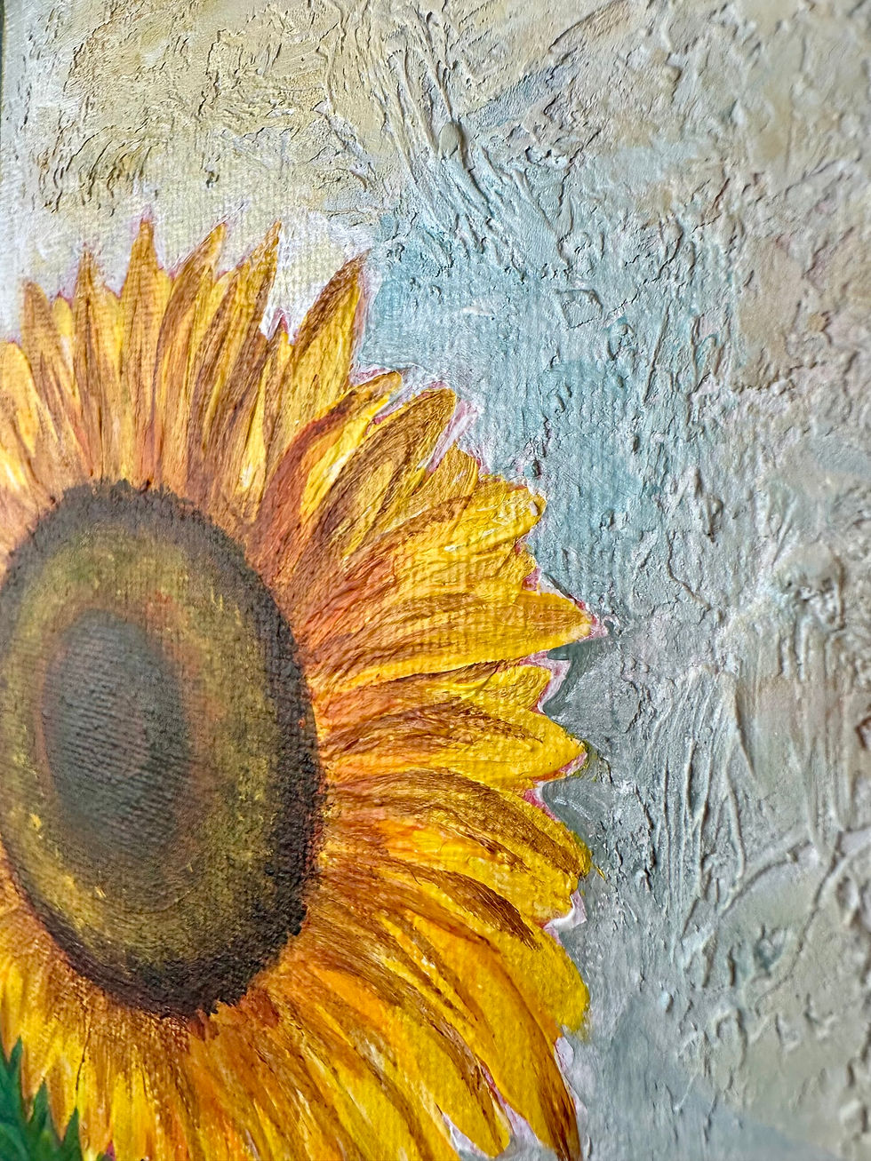 Thumbnail: Sunflowers in the window/Acrylic Original Painting/3-15-2025