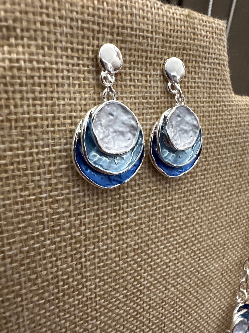 Thumbnail: Moon eclipse short necklace set w/earrings 