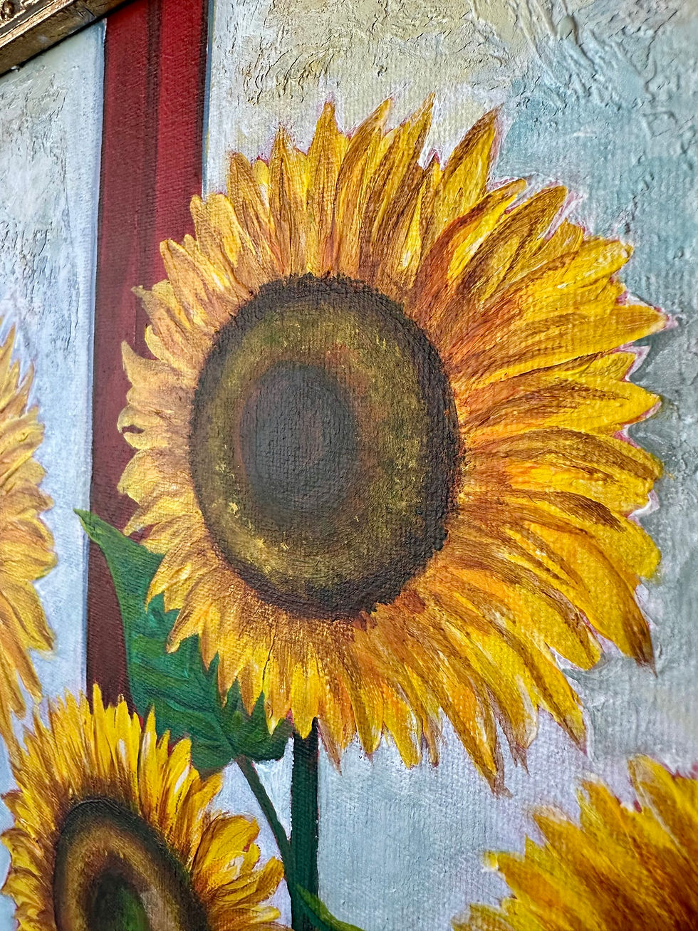 Thumbnail: Sunflowers in the window/Acrylic Original Painting/3-15-2025