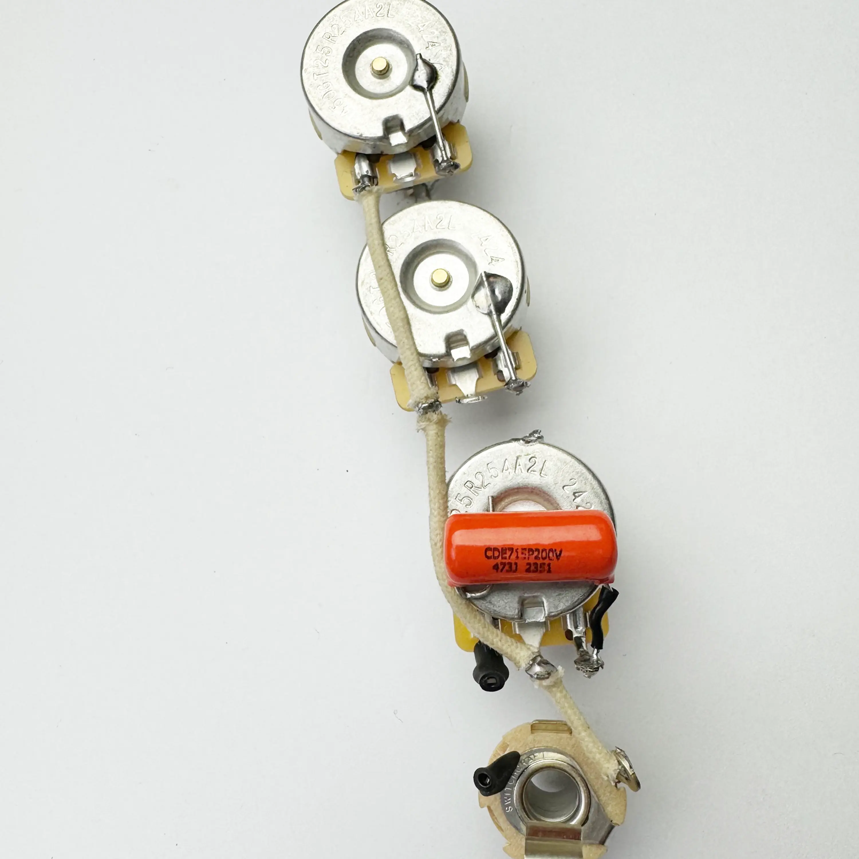 Jazz Bass Dual Volume Modern Wiring Harness - .047uf Cap