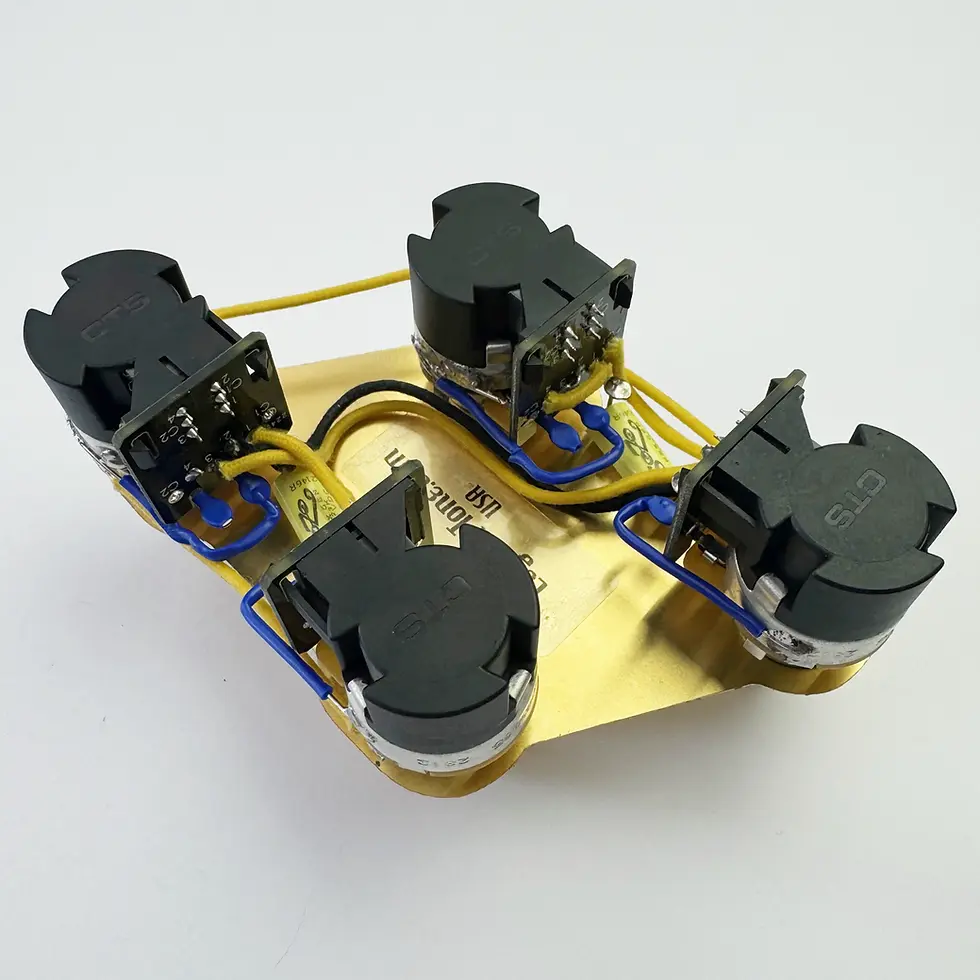 Thumbnail: Les Paul JP (Page) Wiring Harness CTS 500k Push/Pull Pots - SozoYellow