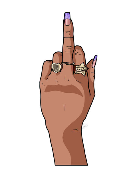 ring illustrations, middle finger, alt