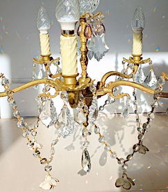 OLD PORCELAIN FLOWERS LAMP