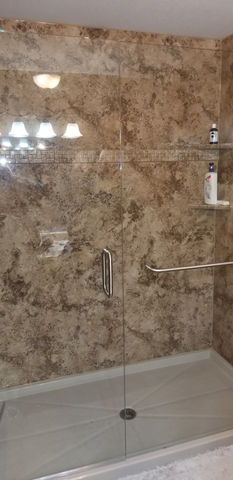 BathQuest bath and shower tub replacement with new modern bathtub and shower installation