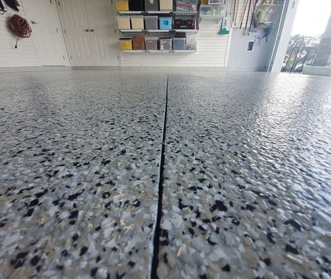 Polyaspartic Epoxy Flooring Angel Fish Custom Color Chip Garage Coating