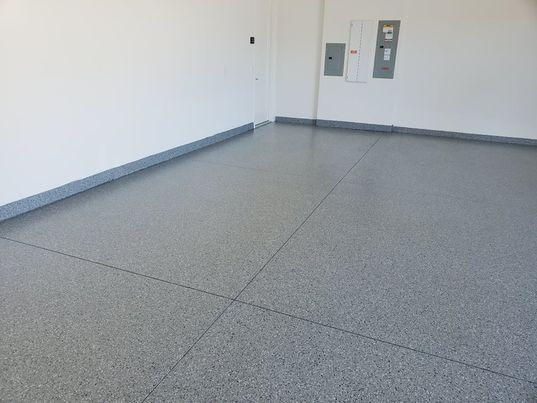 stormy sky Polyaspartic Flooring for garage in flooring