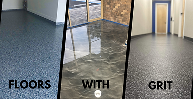 Floors with grit flake system, metallic options and more