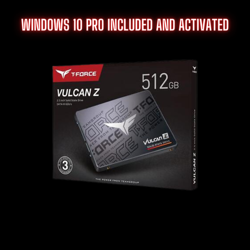 512GB T-Force Vulcan Z SSD With Windows 10 Pro Pre Installed and